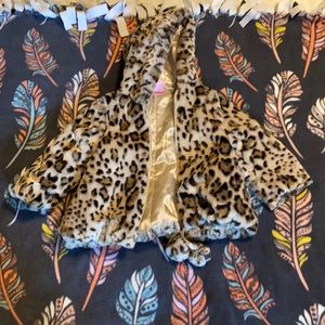 Fur leopard coat girl 18 month …